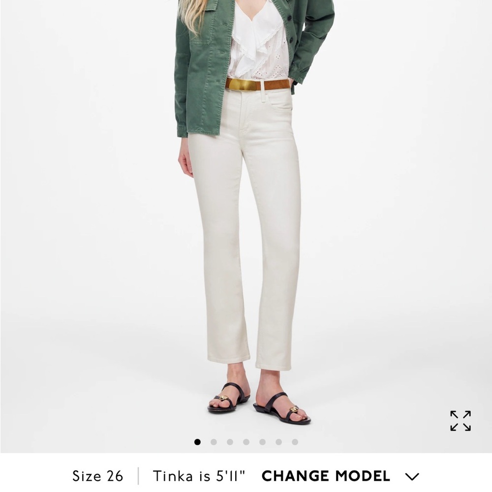 Madewell White kick out mid rise Jeans